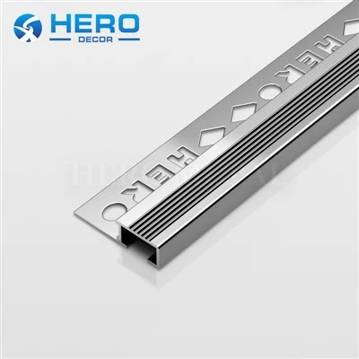 Nez de marche de forme carrée en aluminium