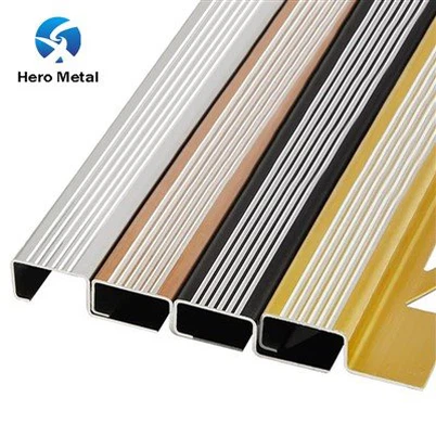 Garniture de carrelage de nez de marche en acier inoxydable